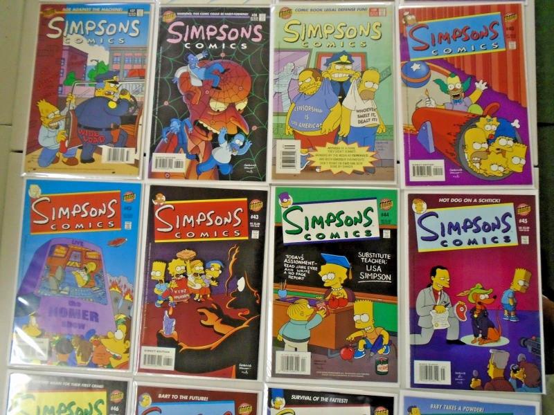 Simpsons Comics Lot From:#1-49, 44 Different, 6.0 FN (1993-2000)