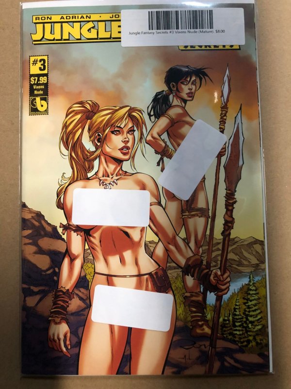 Jungle Fantasy Secrets Vixens Nude Variant Comic Books