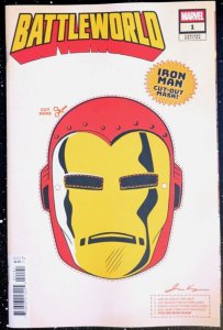 BATTLEWORLD #1 MARVEL COMICS 2025 IRON MAN RETRO MASK VARIANT NM