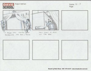 2004 LEGO BATMAN Storyboard Art by Mark Simon VF 8.0 Goons Scene16-7