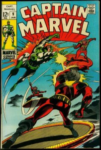 Captain Marvel--#9--1969--COMIC BOOK--Marvel--FN