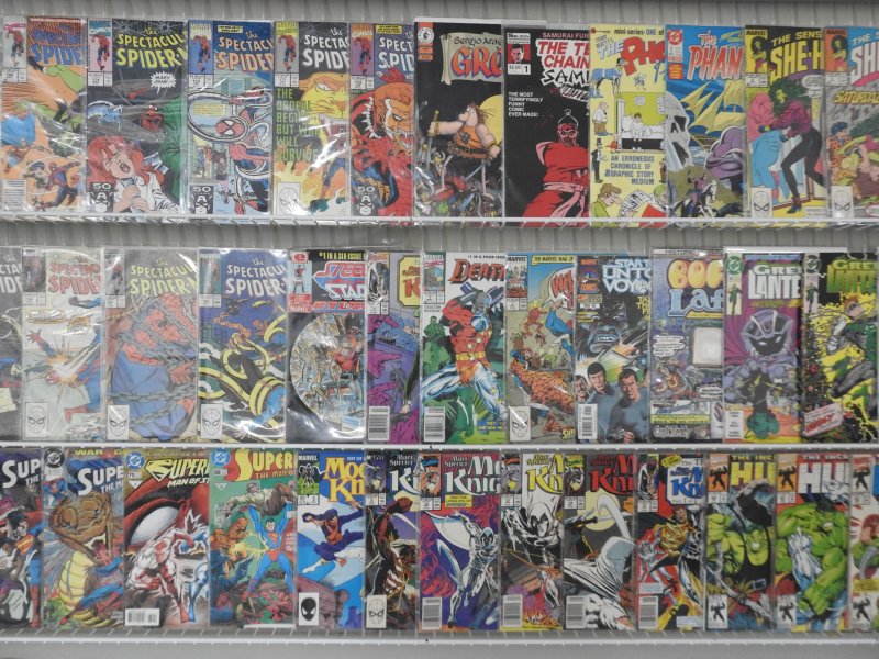 Huge Lot 180+ Comics W/ Spider-Man, Superman, Hulk, +More! Avg VF- Condition!