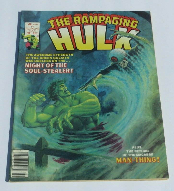 The Rampaging Hulk #7 VF- 1978 Magazine Incredible Man-Thing Night Soul Stealer