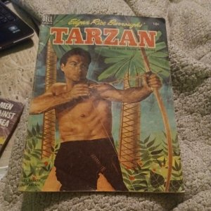 TARZAN #47, 1953 DELL COMICS LEX BARKER PHOTO COVER GOLDEN AGE JUNGLE CLASSIC