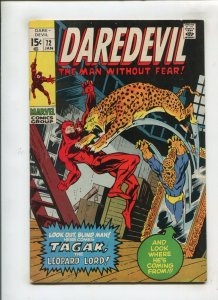 DAREDEVIL #72 (6.0/6.5) TAGAK THE LEOPARD LORD!! 1971 
