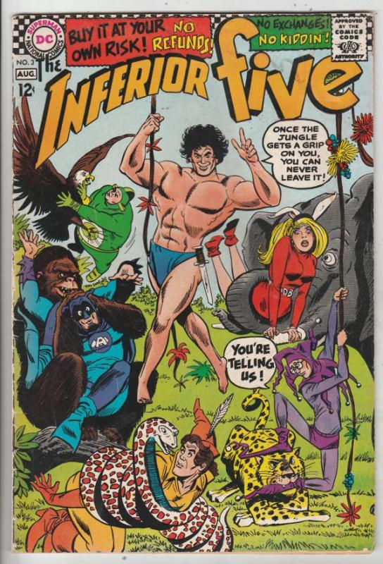 Inferior Five #3 (Aug-67) VG+ Affordable-Grade Inferior Five (Merry Man, Dumb...