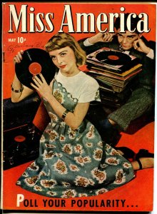 Miss America Vol. 6 #1 1947-Timely-Patsy Walker-record album-fashion-FN-