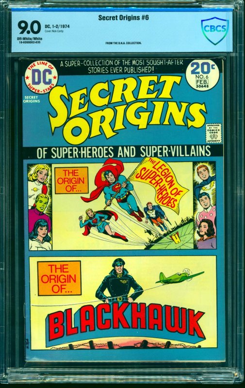 Secret Origins #6 CBCS VF/NM 9.0 Off White to White