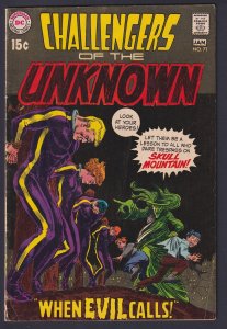 Challengers of the Unknown #71 1969 DC 4.5 Very Good+ comic