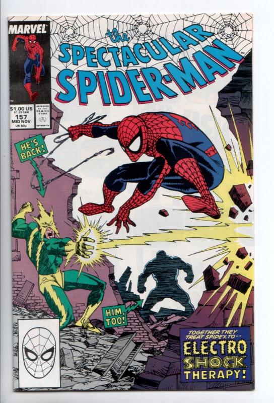 Spectacular Spider-Man #157 - Electro (Marvel, 1989) NM-