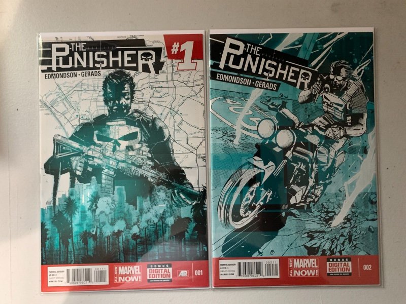 THE PUNISHER #1 & #2 NM COMIC RUN LOT SET - MARVEL 2014 