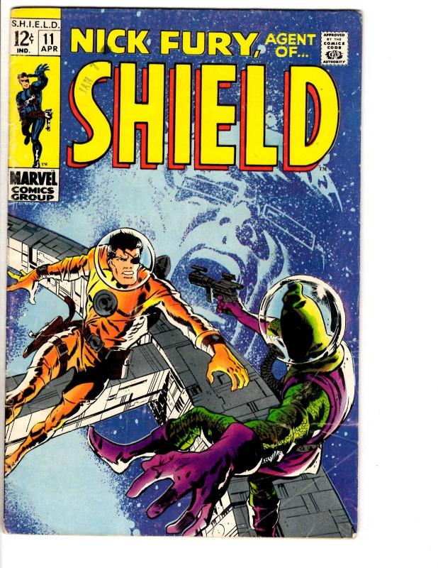 Nick Fury Agent Of SHIELD # 11 VG/FN Marvel Comic Book Jim Steranko 1969 JL17