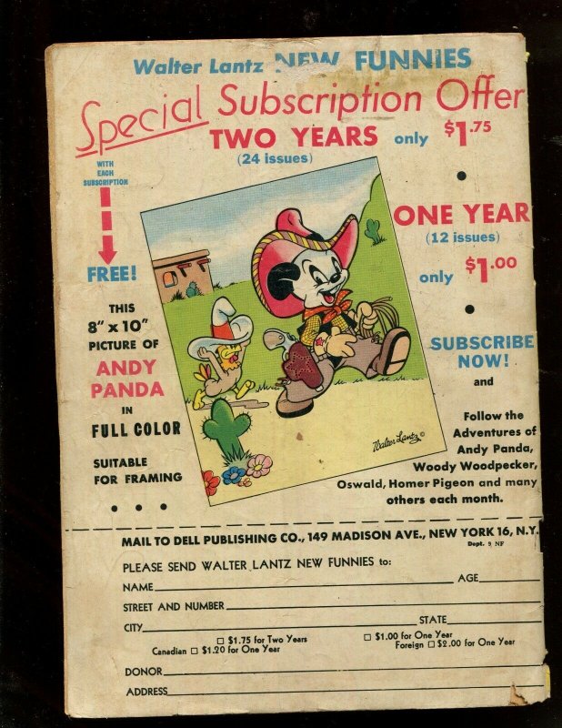 WALTER LANTZ NEW FUNNIES #127 (2.5) ANDY PANDA