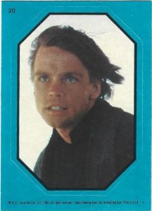 1983 Star Wars: Return of the Jedi Sticker #20 Luke Skywalker