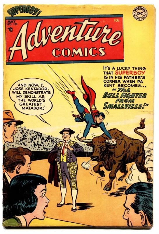 Adventure Comics #188 1953-superboy-green Qrrow-aquaman-johnny Quick COMIC BOOK