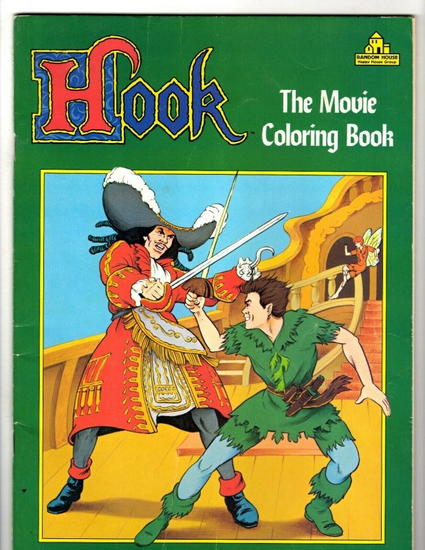 VINTAGE 1991 Hook the Movie Coloring Book (3 pages colored)
