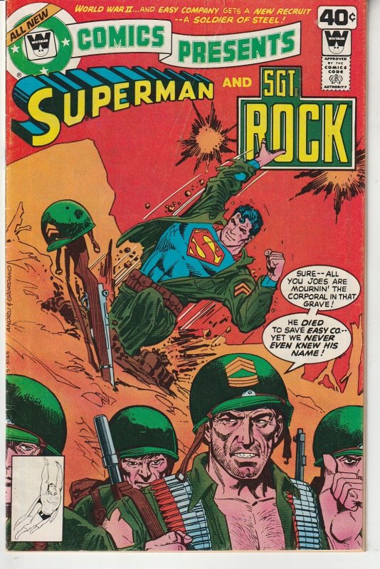DC Comics Presents #10 (Whitman Variant, 1979)  Superman and Sgt. Rock