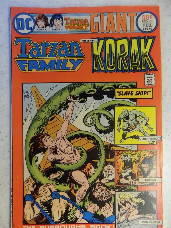 TARZAN FAMILY PRESENTS KORAK # 61 DC BRONZE JUNGLE ACTION KUBERT BURROUGHS