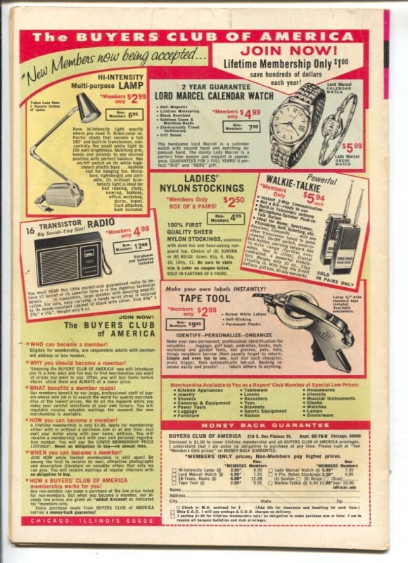 Tarzan #169  1967 - Gold Key  -VG - Comic Book