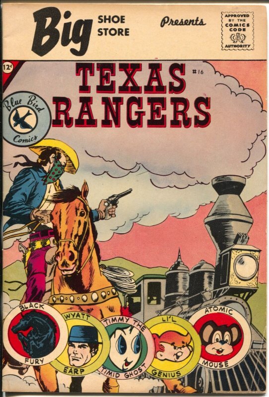 Blue Bird Comics #16 1962-Charlton-Texas Rangers-shoe store giveaway-FN-