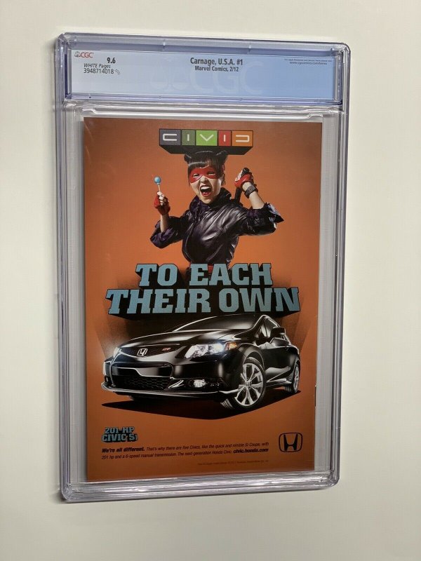 Carnage Usa 1 cgc 9.6 wp marvel 2012 
