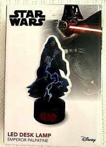 ?~STAR WARS~GALAXY BOX~EMPEROR PALPATINE~CHAIN LIGHTNING LED DESK LAMP~NIB~?