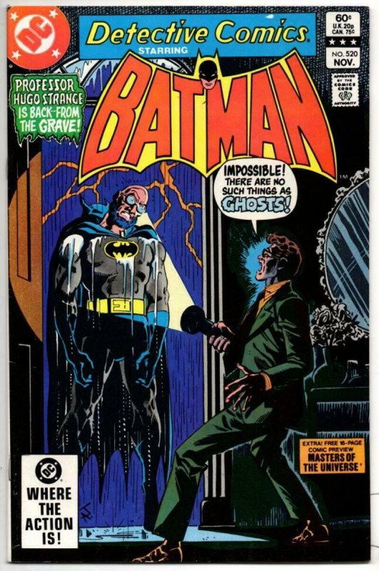 DETECTIVE #520, VF, Batman, Master of the Universe Preview, 1937 1982, more BM i