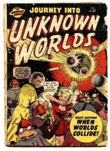 JOURNEY INTO UNKNOWN WORLDS #37 Hitler in Space story! 2nd issue 1950-Atlas