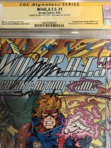 wild C.A.T.S (1992) # 1 (CGC 9.8 SS) Signed Jim Lee * Scott Williams * Image