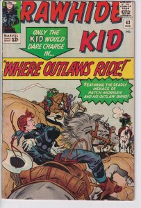 RAWHIDE KID #43 (Dec 1964) VGF 5.5 Kirby art with pin-up!