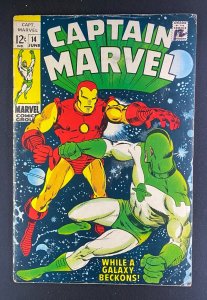 Captain Marvel (1968) #14 VG (4.0) Iron Man