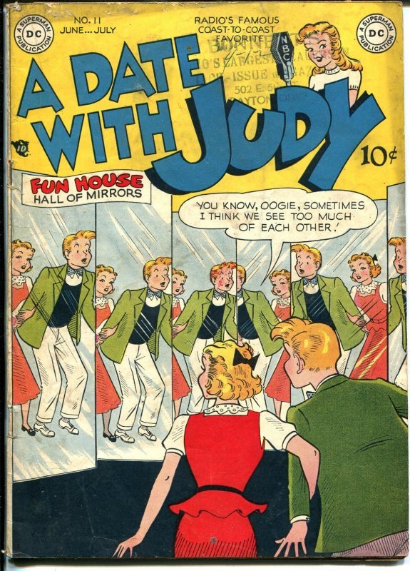 Date With Judy #11 1949-DC-fun house-hall of mirrors-teen humor-Good Girl Art-VG