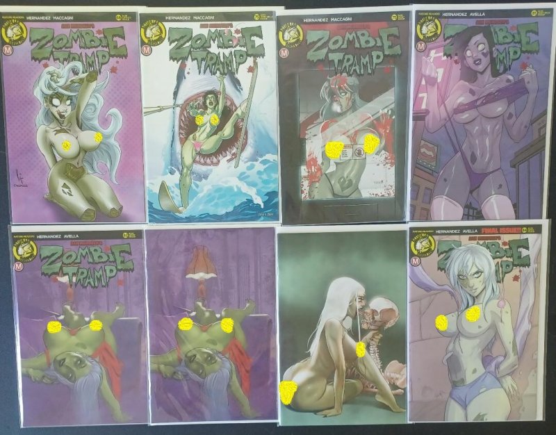 Zombie Tramp Lot of 8 Risque Variant Cover Editions !!!  NM
