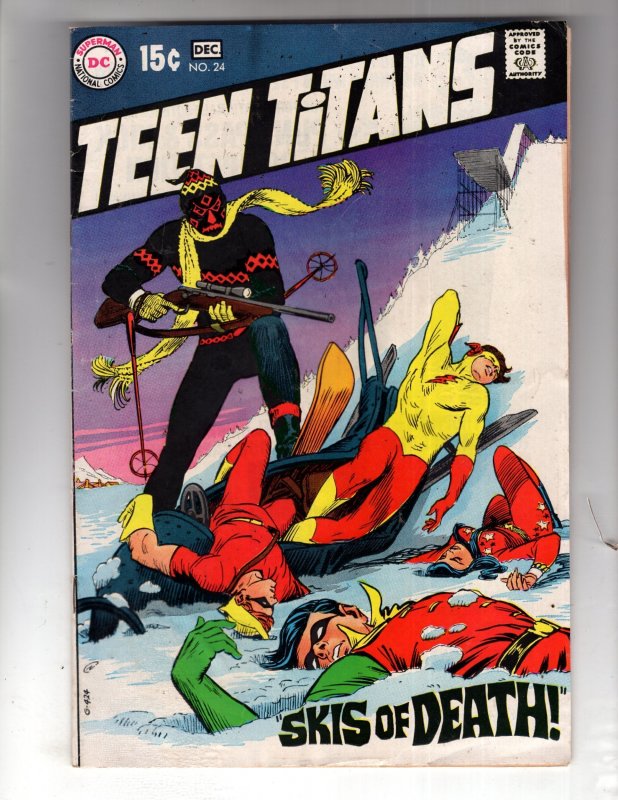 Teen Titans #24 (1969) SKIS OF DEATH! Gil Kane & Nick Cardy / ID#22