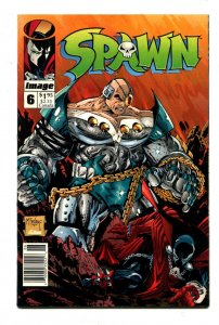 Spawn #6 - Newsstand Edition /  1st App Overtkill + Tony Twist (6.5/7.0) 1992