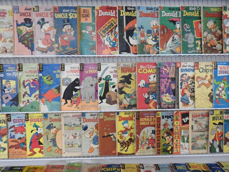 Huge Lot 150+ Cartoon Comics W/ Uncle Scrooge, Donald Duck, +More! See desc