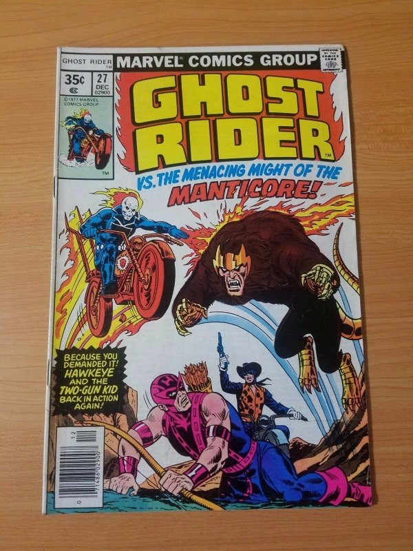 Ghost Rider #27 ~ VERY FINE - NEAR MINT NM ~ (1977, Marvel Comics)