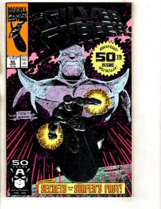 Silver Surfer # 50 VF- Marvel Comic Book Thanos Avengers Hulk Thor Chrome J316