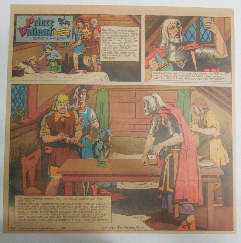 Prince Valiant Sunday by Hal Foster from 1/15/1967 2/3 Full Page Size  