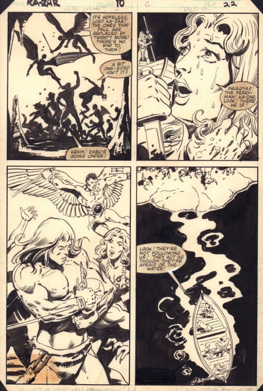 Ka-Zar the Savage #10 p.20 Shanna the She-Devil & Zabu 1982 by Brent Anderson