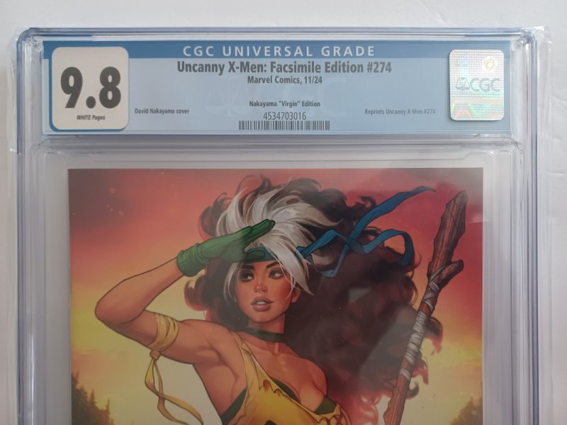 Uncanny X-men #274 Facsimile Virgin Nakayama Variant - 2024 - CGC 9.8