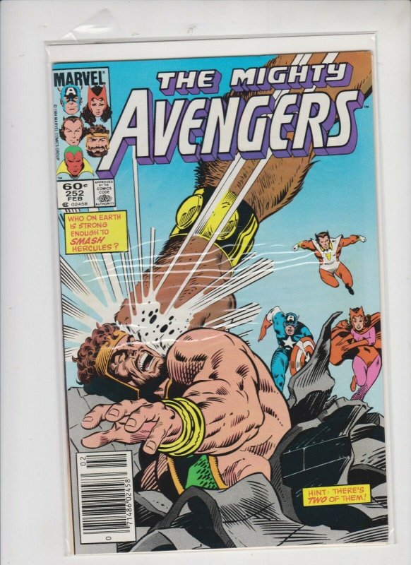 THE MIGHTY AVENGERS #252 1983-4 MARVEL /  NEWSSTAND  /  MED ++ / -