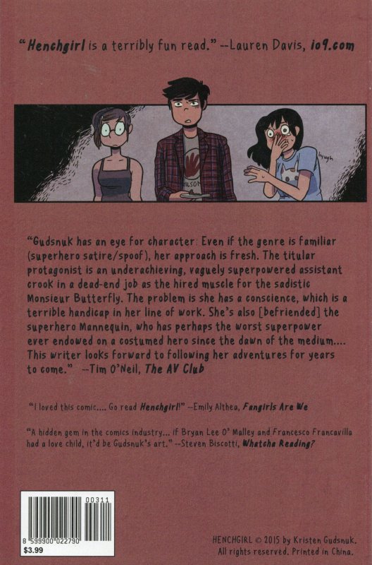 Henchgirl #3 (2015)Scout Comics Comic Book Grade NM+ 9.6