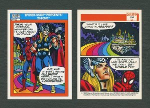 1990 Marvel Comics Card  #154 (Spiderman Presents: Thor) / MINT