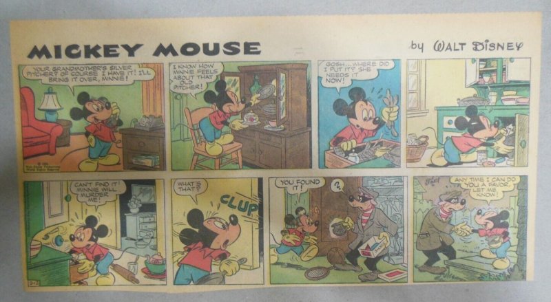 (46/52) Mickey Mouse Sunday Pages by Walt Disney from 1961 Third Page Size