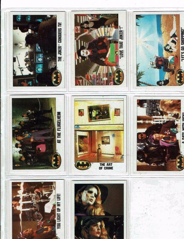 38 Batman Trading Cards Joker Jack Nicholson Michael Keaton 1989 Vicky Vale J146