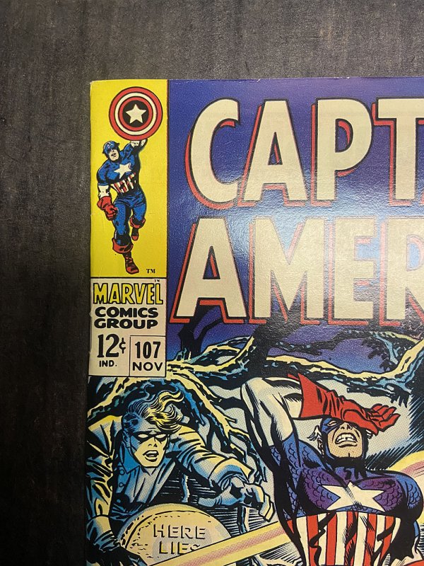 Captain America #107 (8.0 VFN ) Jack Kirby / 1st Dr. Faustus  / 1968