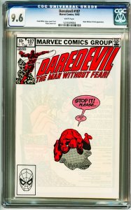 Daredevil #187 (1982) CGC 9.6! White Pages!