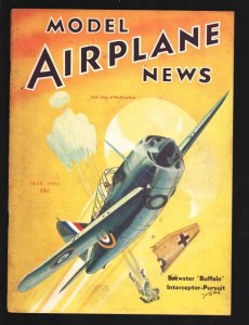 Model Airplane News 5/1941-Brewster Buffalo interceptor-Pursuit pulp cover-Av...