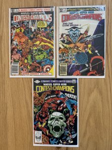Marvel Super Hero Contest of Champions (1982) #1,2,3 VF Complete Series Set Lot